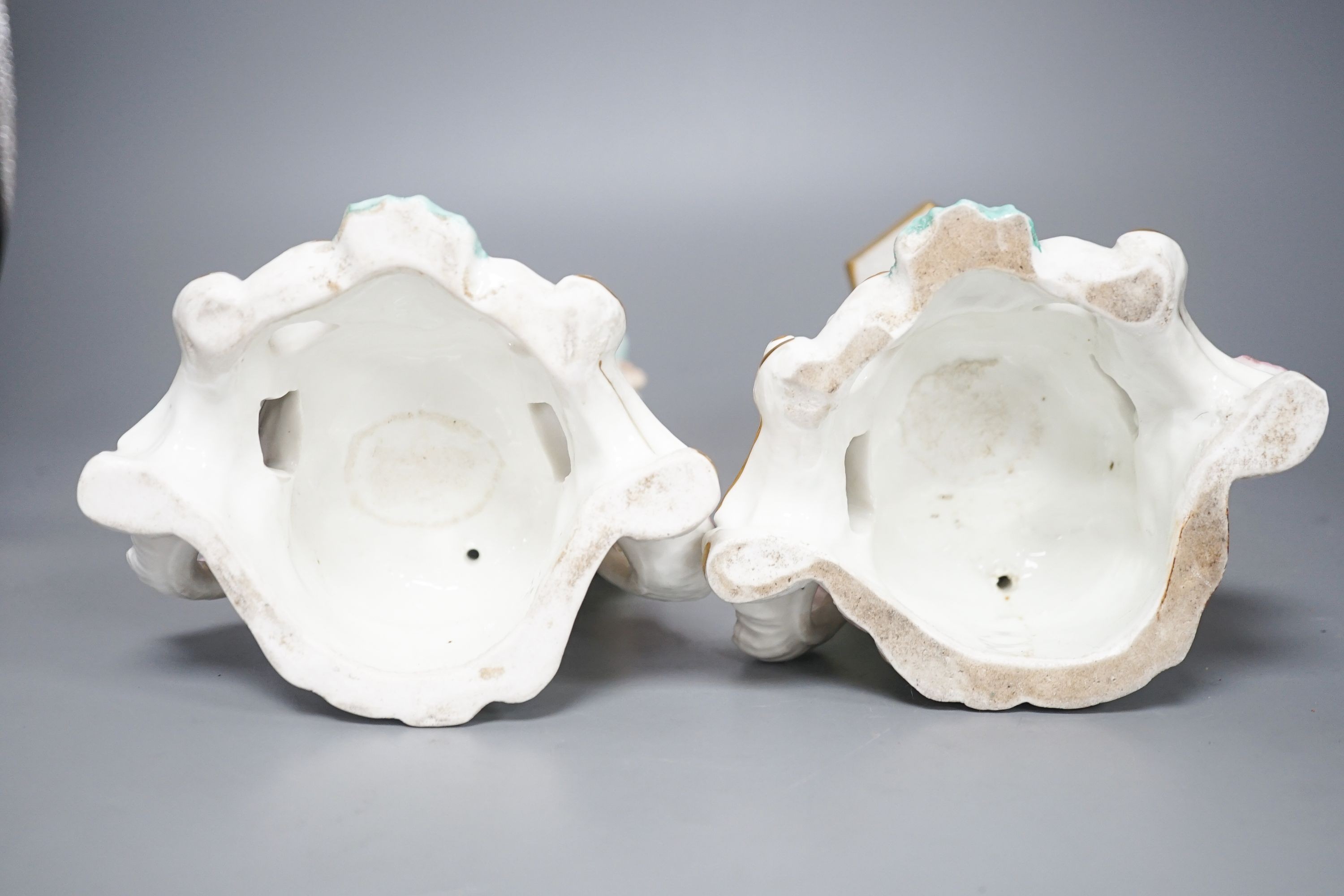 Two Continental porcelain figures, a lady and a gent 27cm